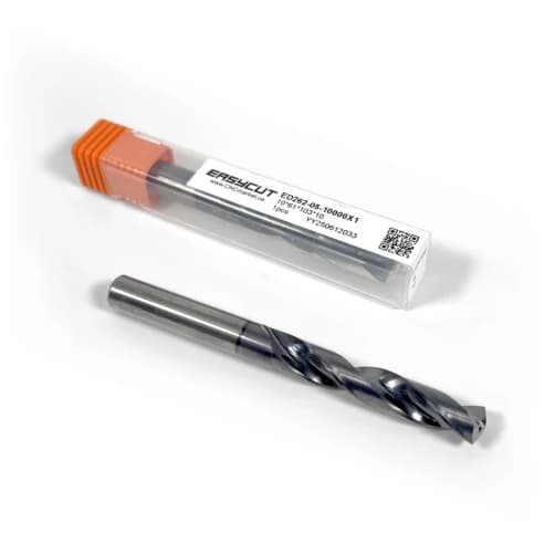 10mm Carbide Drill, 2 flutes, 5xD, Through Tool Coolant, 140°, 49mm LOC, Coated