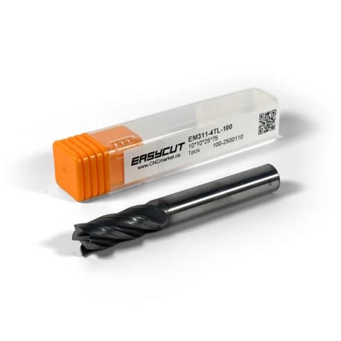 10 mm VHM Schaftfräser, 4 Schneiden, Flach, Standardlänge, Für P, M, K Materialien, AlCrN beschichtet