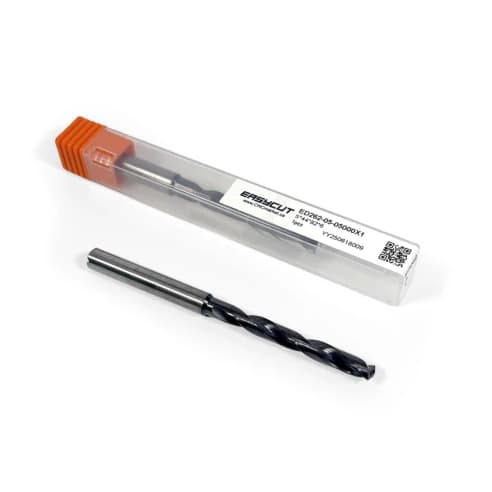 5mm Carbide Drill, 2 flutes, 5xD, Through Tool Coolant, 140°, 35mm LOC, Coated